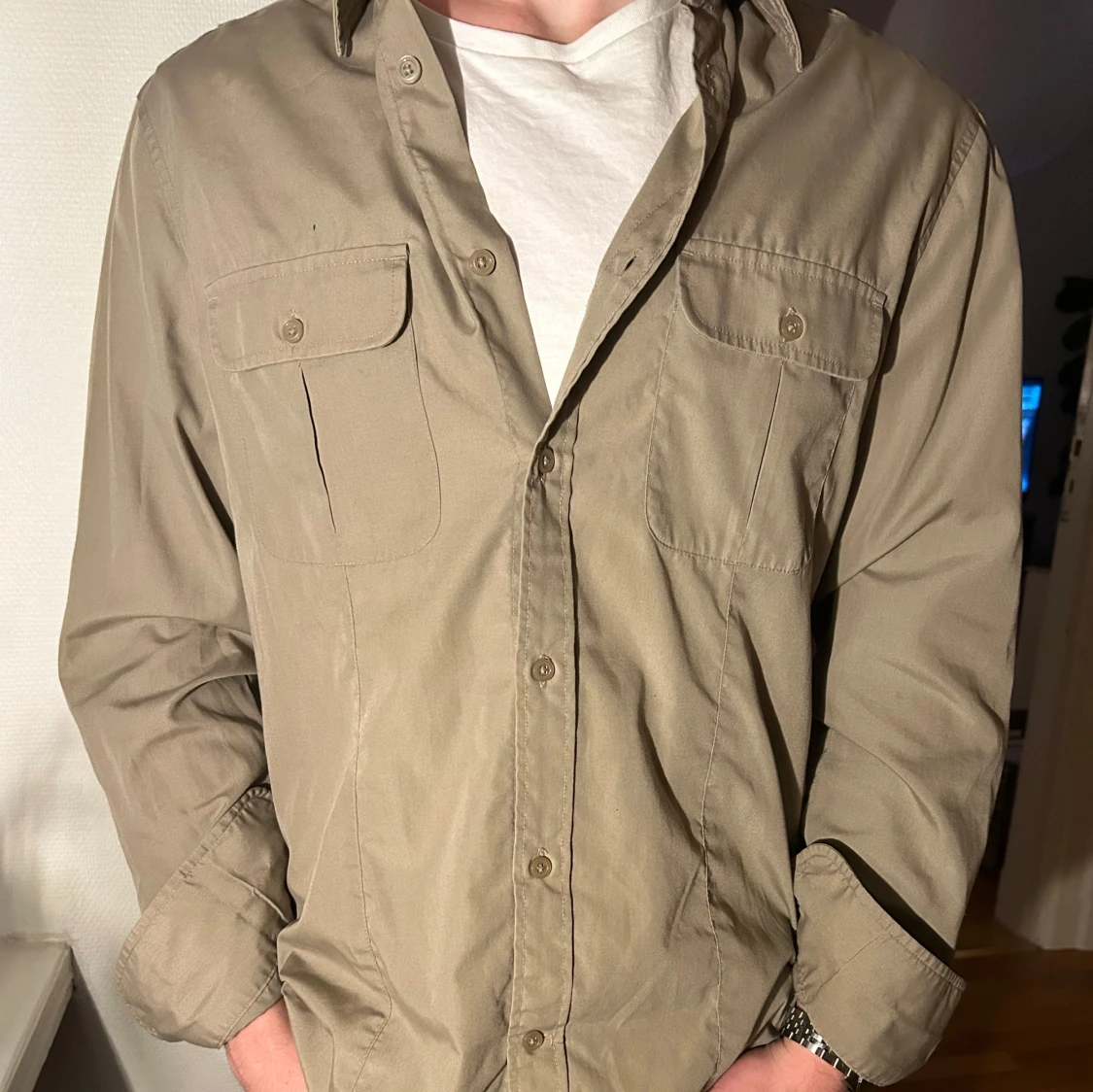 Beige overshirt från H&M