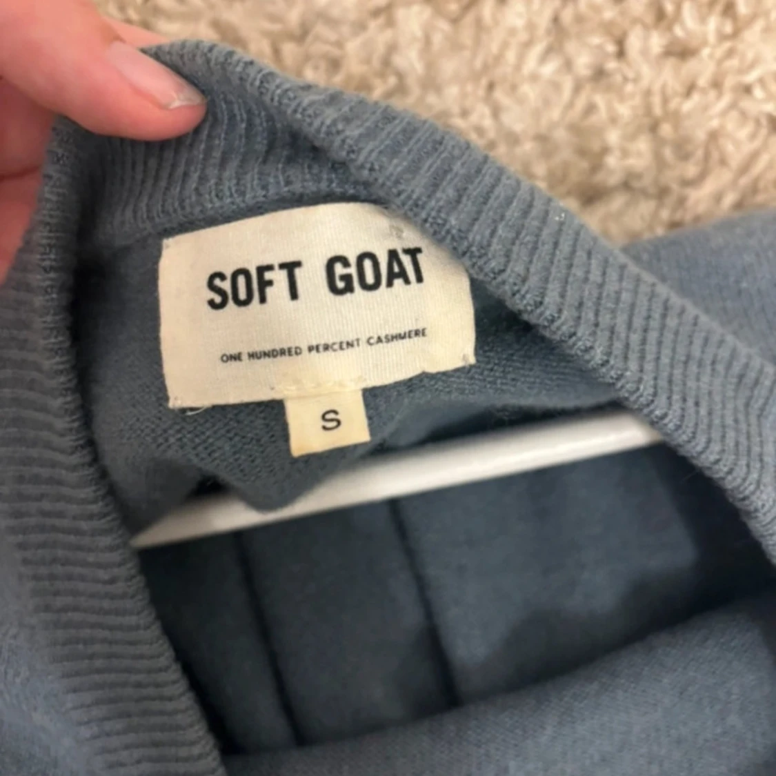Blå kashmirtröja från Soft Goat - 3