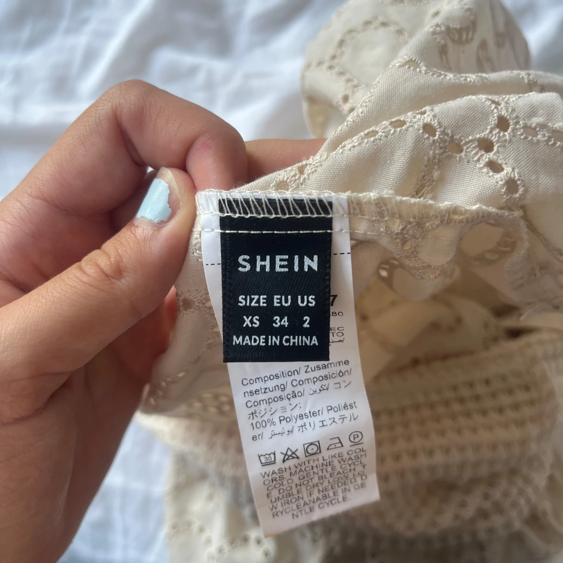 Beige broderad tubtop från SHEIN - 1