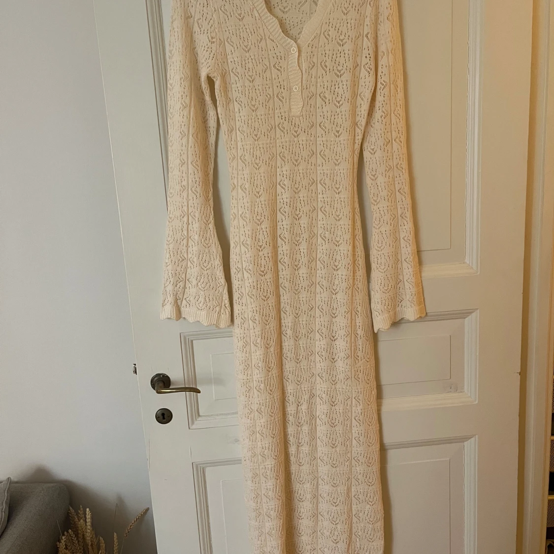 Lång stickad spetsklänning BYIC