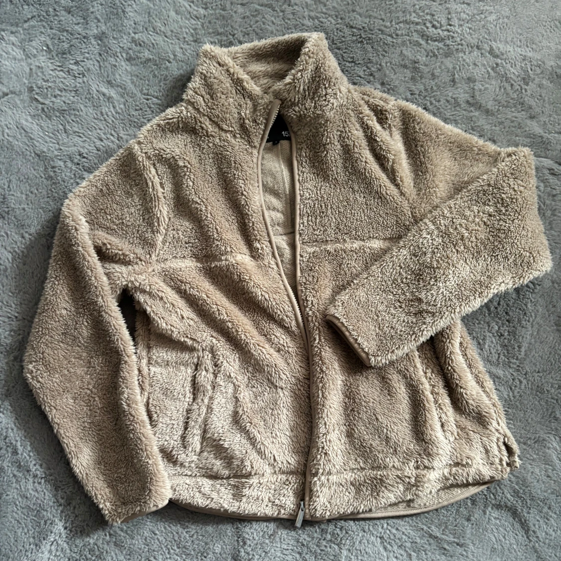 Beige fleecejacka från 157, stl S - 1