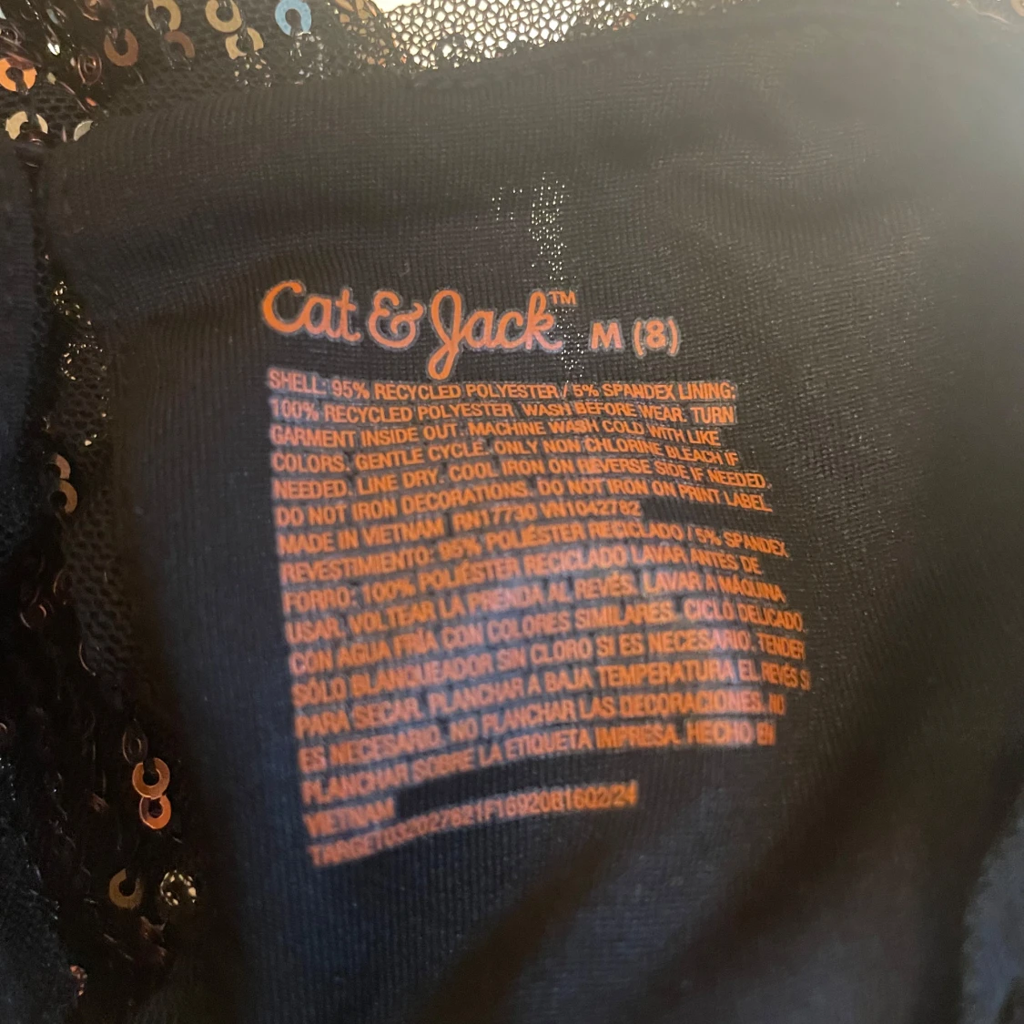 Snygg Svart fest paljettopp - 1