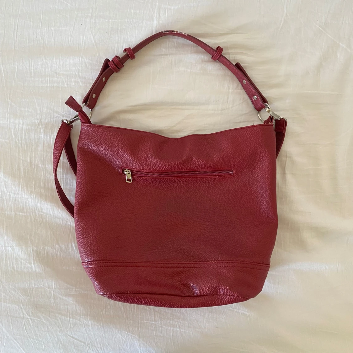 Söt röd väskaaxelremsväska - 2