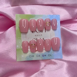 PinkGoldHeart(M);Short Coffin - M: 16 mm, 12 mm, 12,5 mm, 11,5 mm, 10 mm 