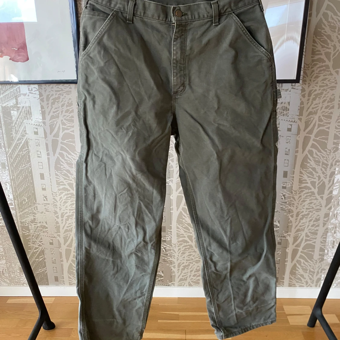 Carhartt carpenter pants green size w36l32