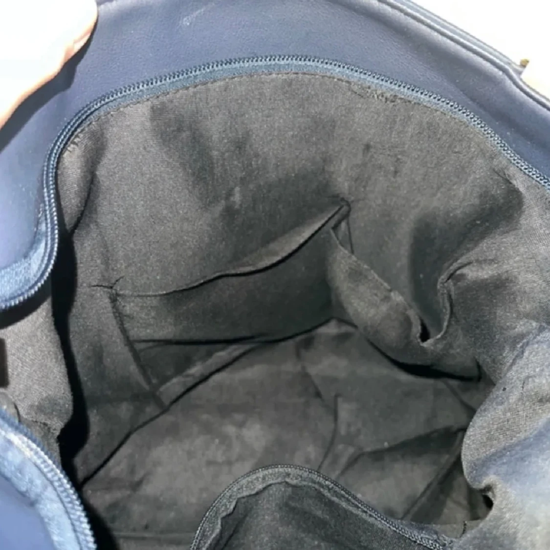 Blå och beige axelväska - 4