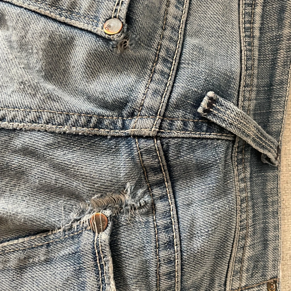 Blå bootcut jeans - 3