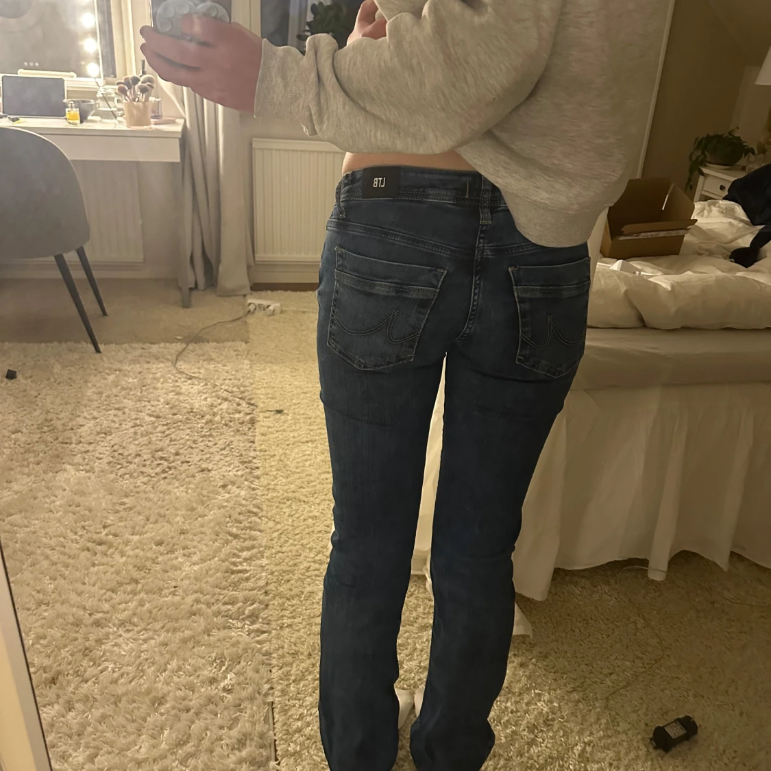 Blå bootcut jeansbyxor från ltb - 3