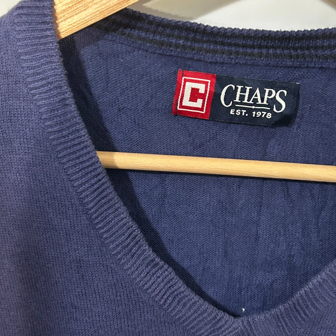 Navy CHAPS Ralph Lauren sweater - 1