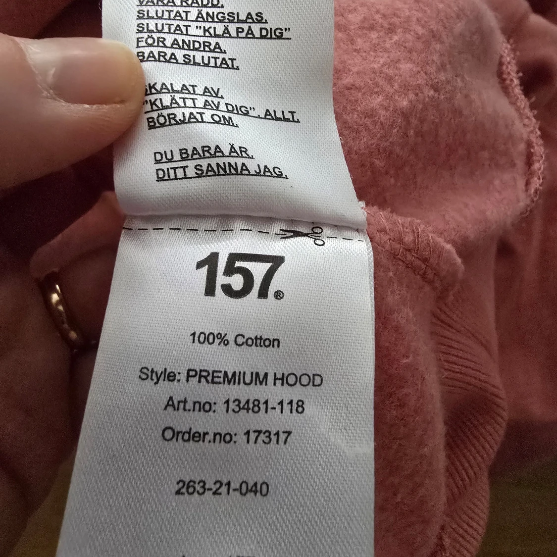 Rosa hoodie från 157 - 3