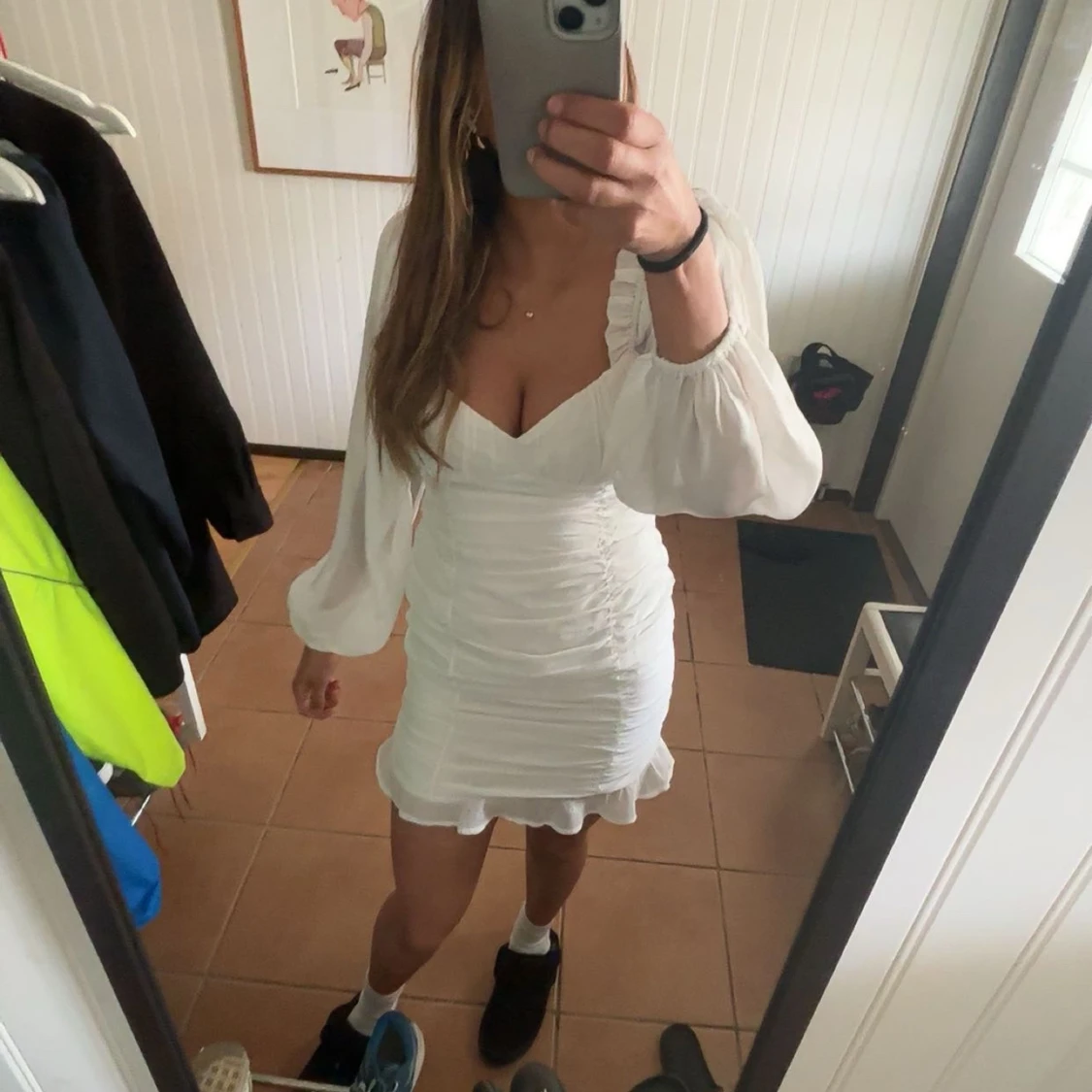 Vit kortklänning - 1