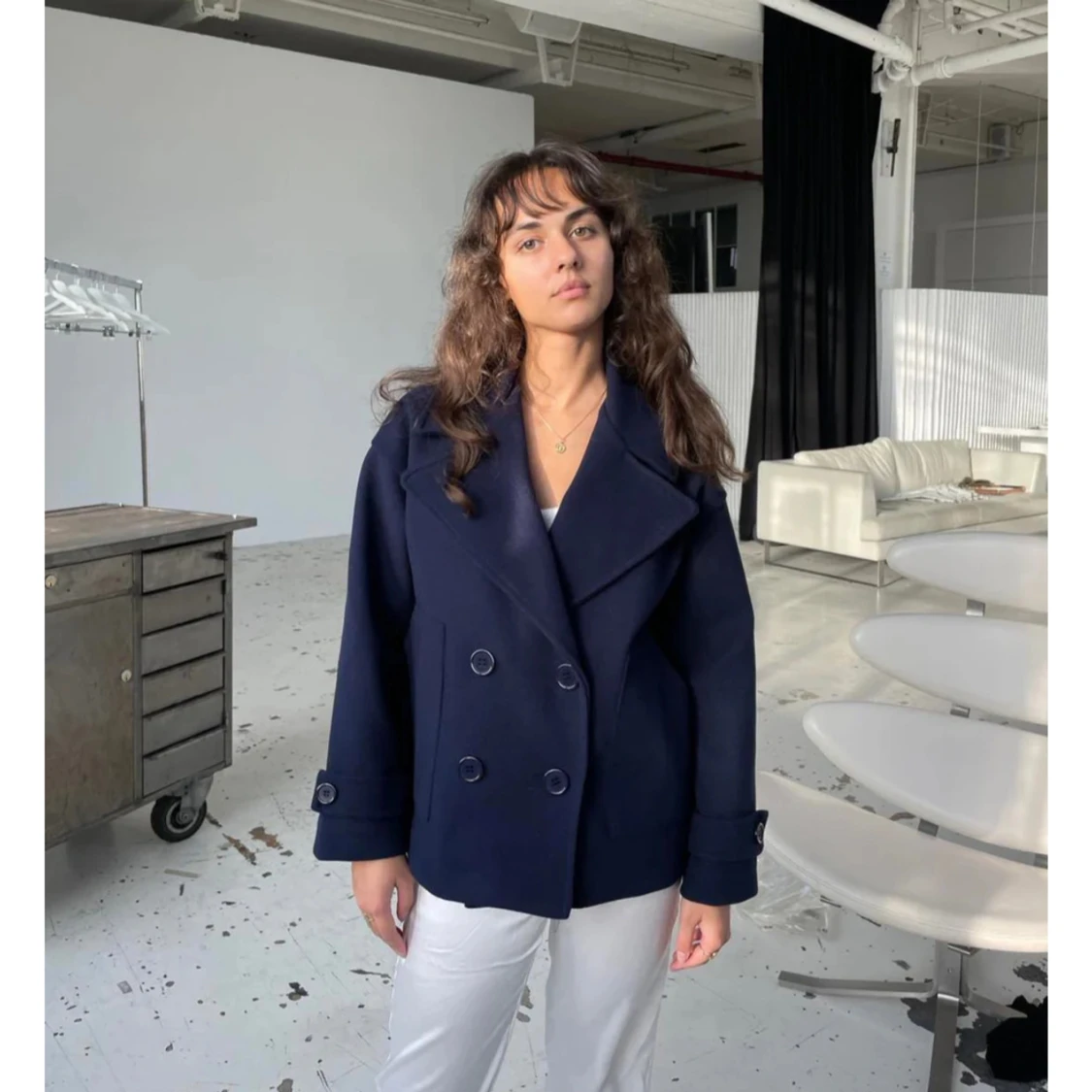 Mörkblå kappa från design by si