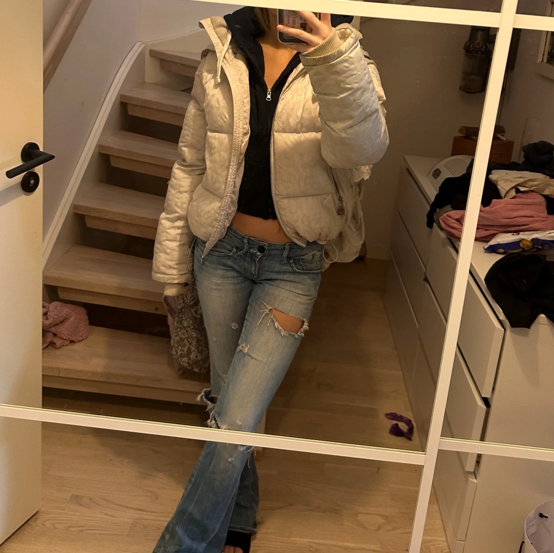 Vit pufferjacka - 2