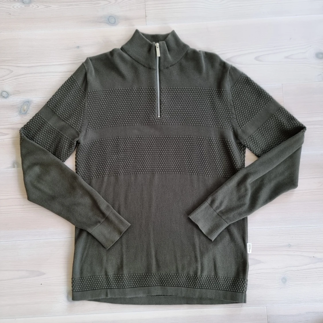 Olivgrön stickad tröja Selected Homme - 1