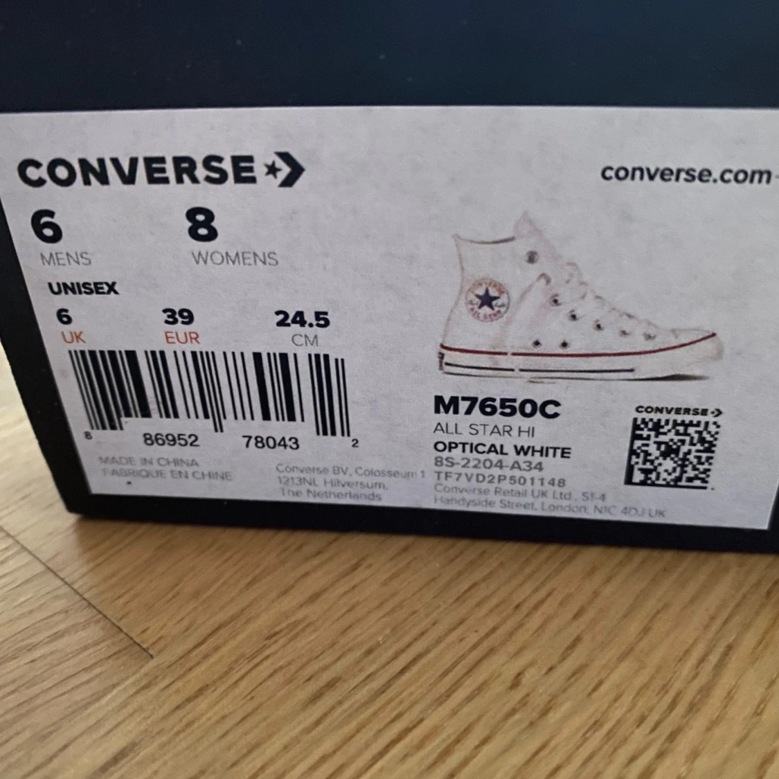 Vita converse skor  - 1