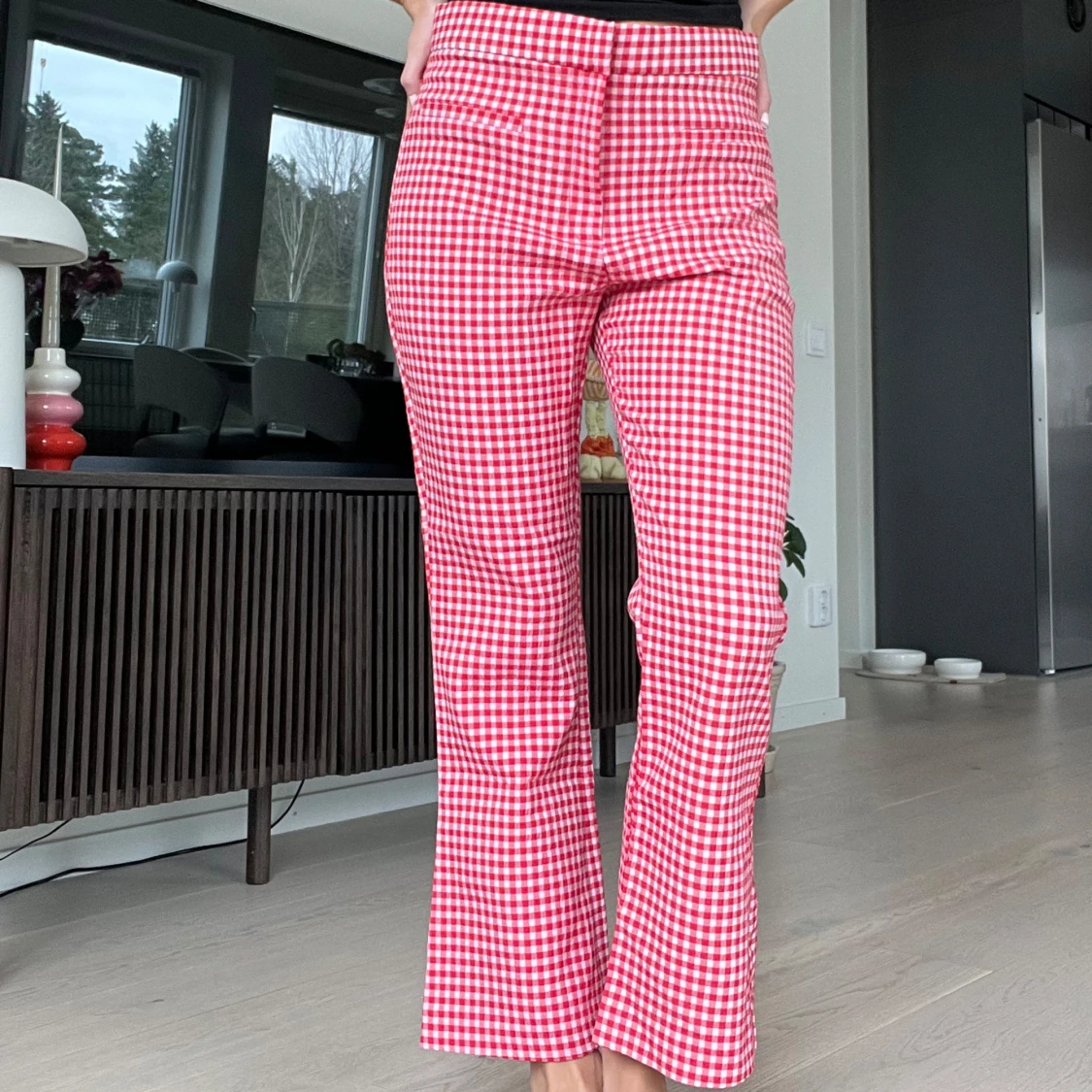 Rödvita rutiga byxor från Zara - 1