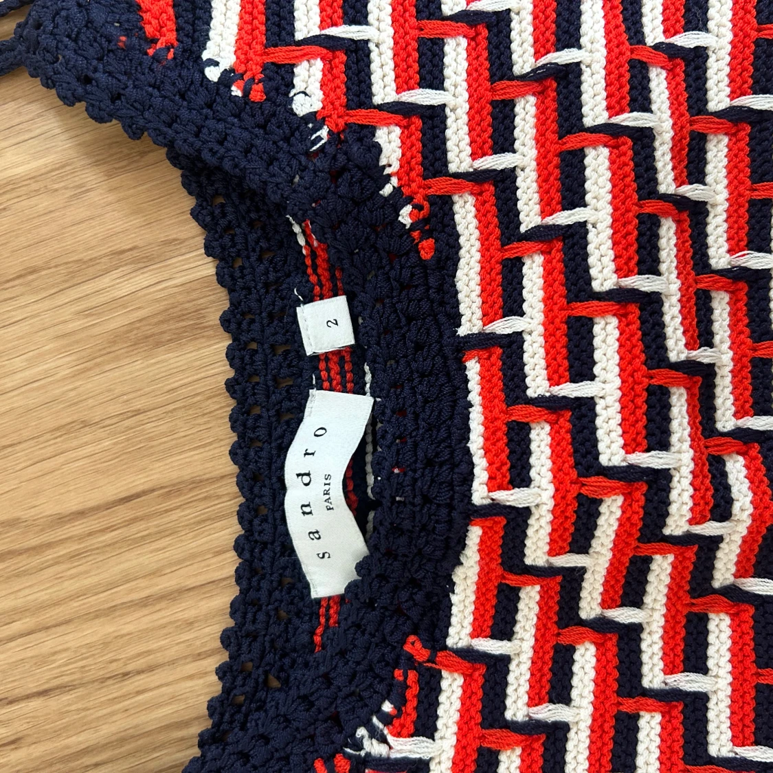 Sandro Mönstrad stickad linnetopp - 2