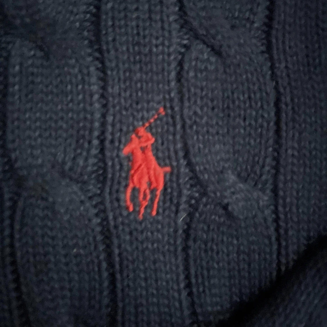 Mörkblå stickad tröja Polo Ralph Lauren - 1