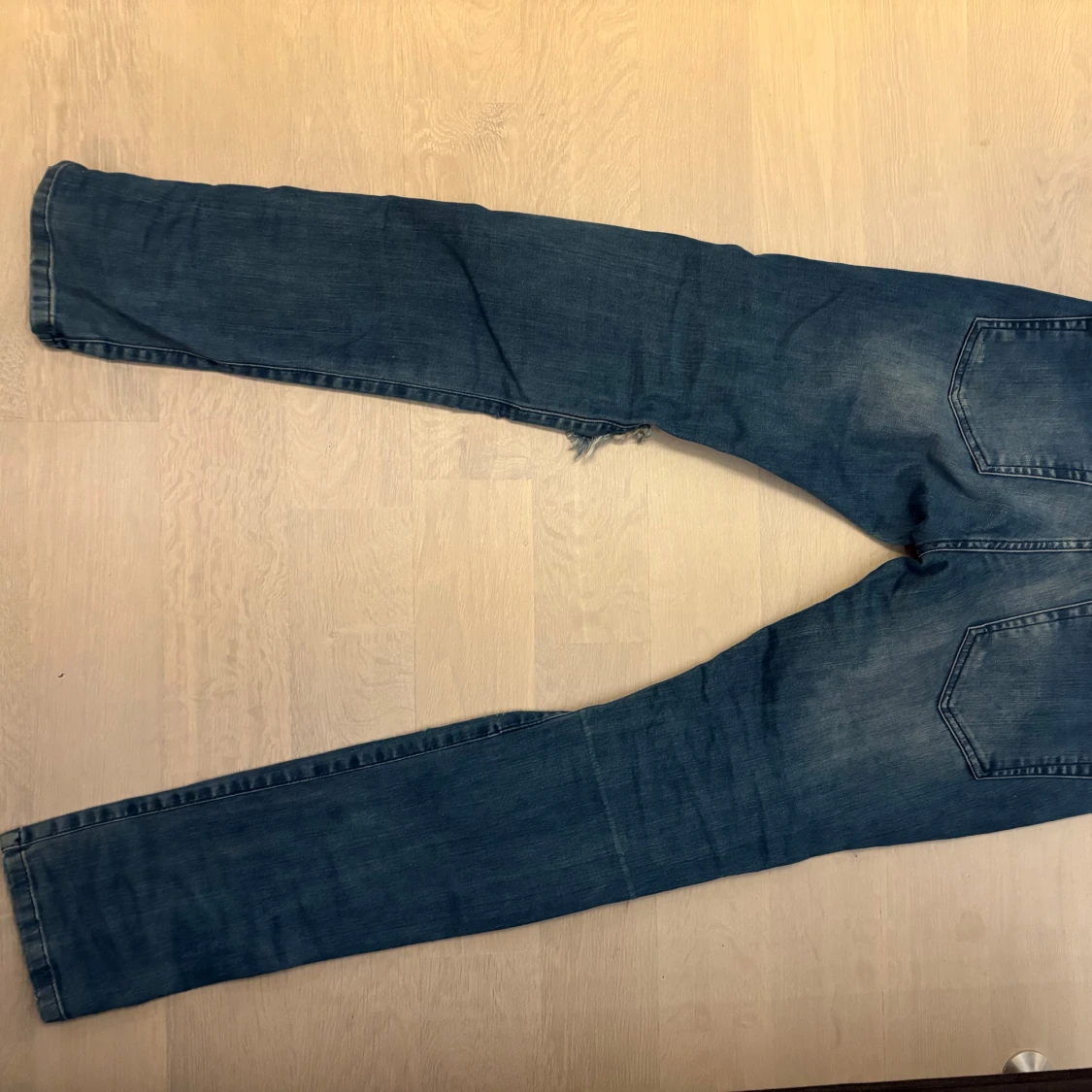 Blå slitna slim fit jeans Integral - 2