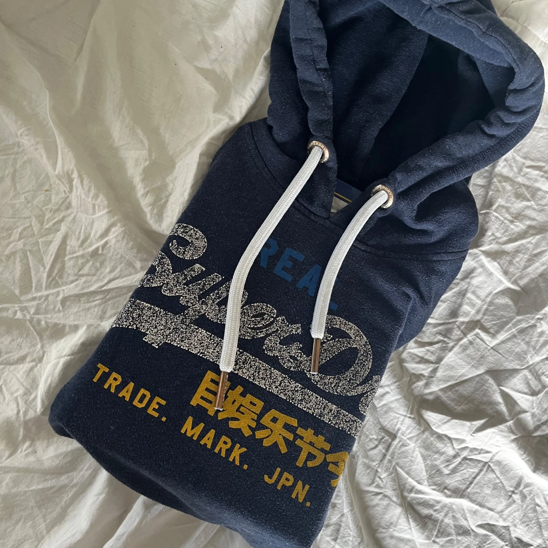 Blå Superdry hoodie med tryck - 2