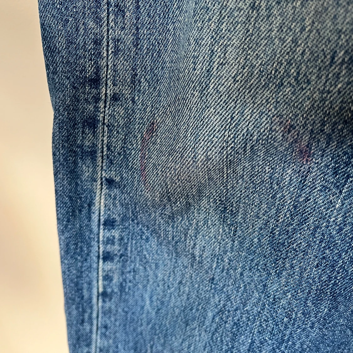 Levis 501 blå jeans med rå kant - 3