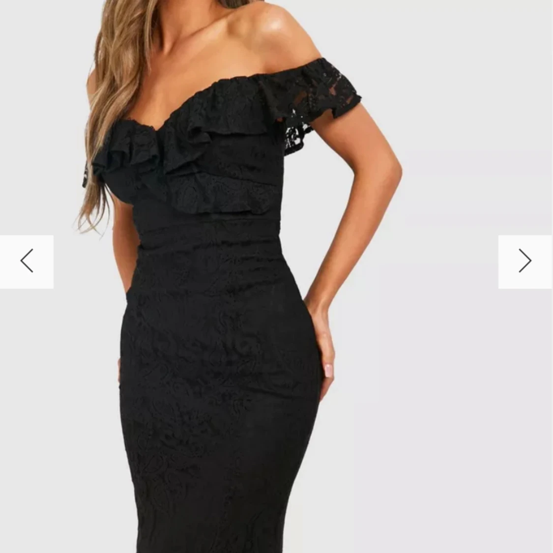 Svart spetsklänning/balklänning - 2