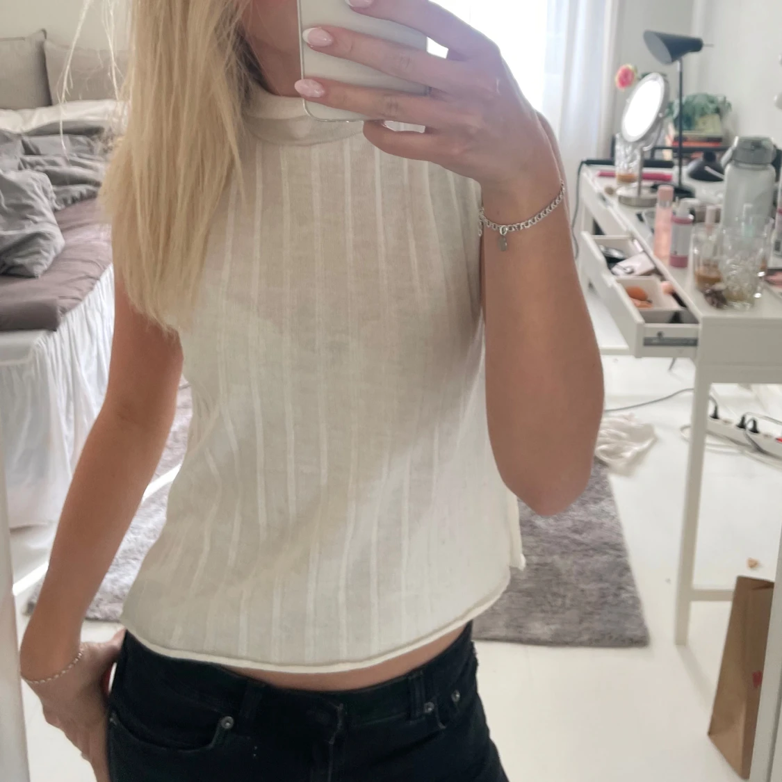 Stickad halvpolo Zara  - 1