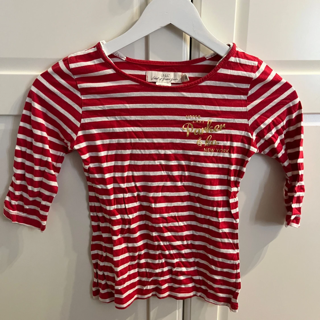 Röd- och vitrandig topp från H&M