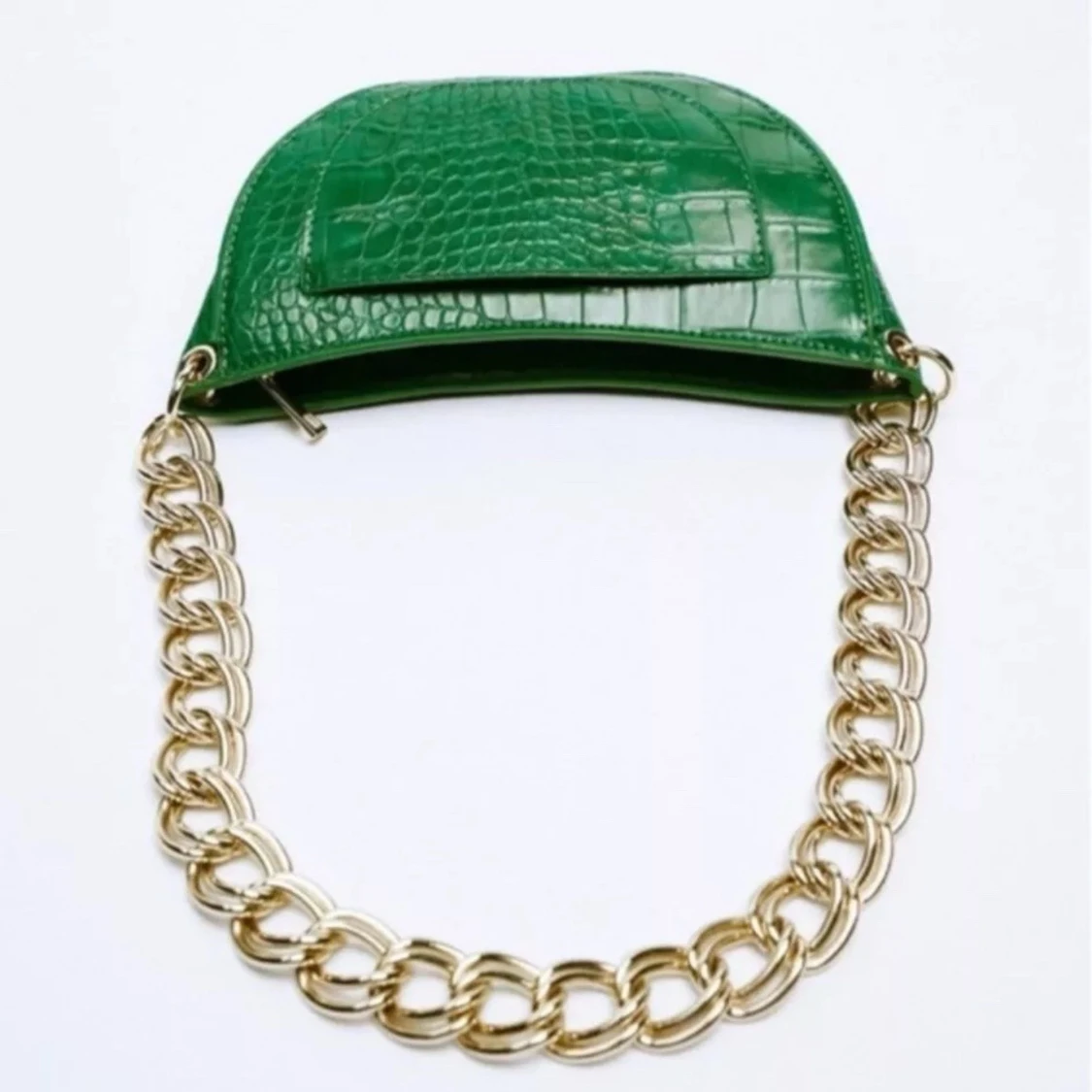 Grön axelväska från Zara - 4