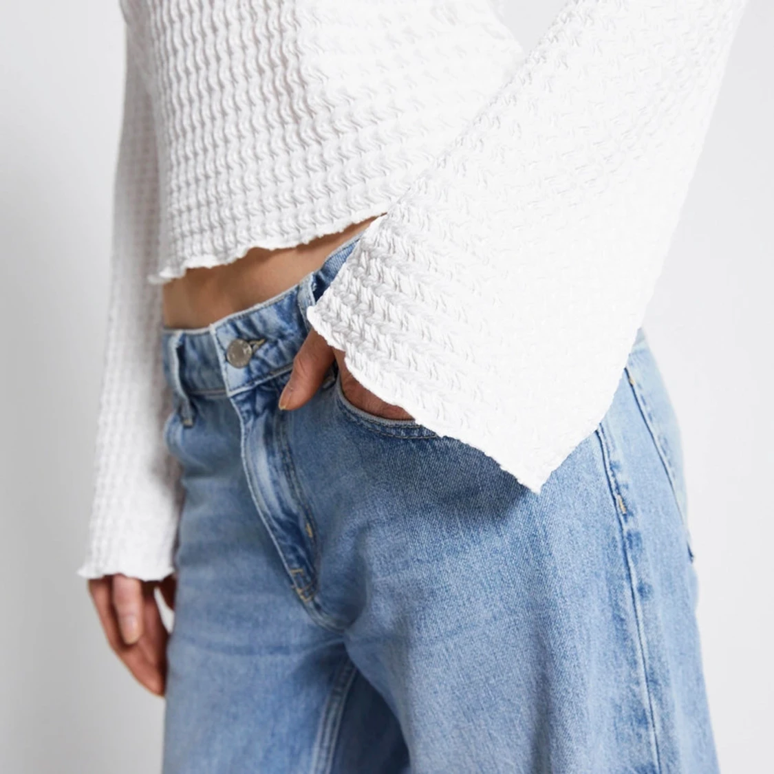 Vit ribbad tröja - 2