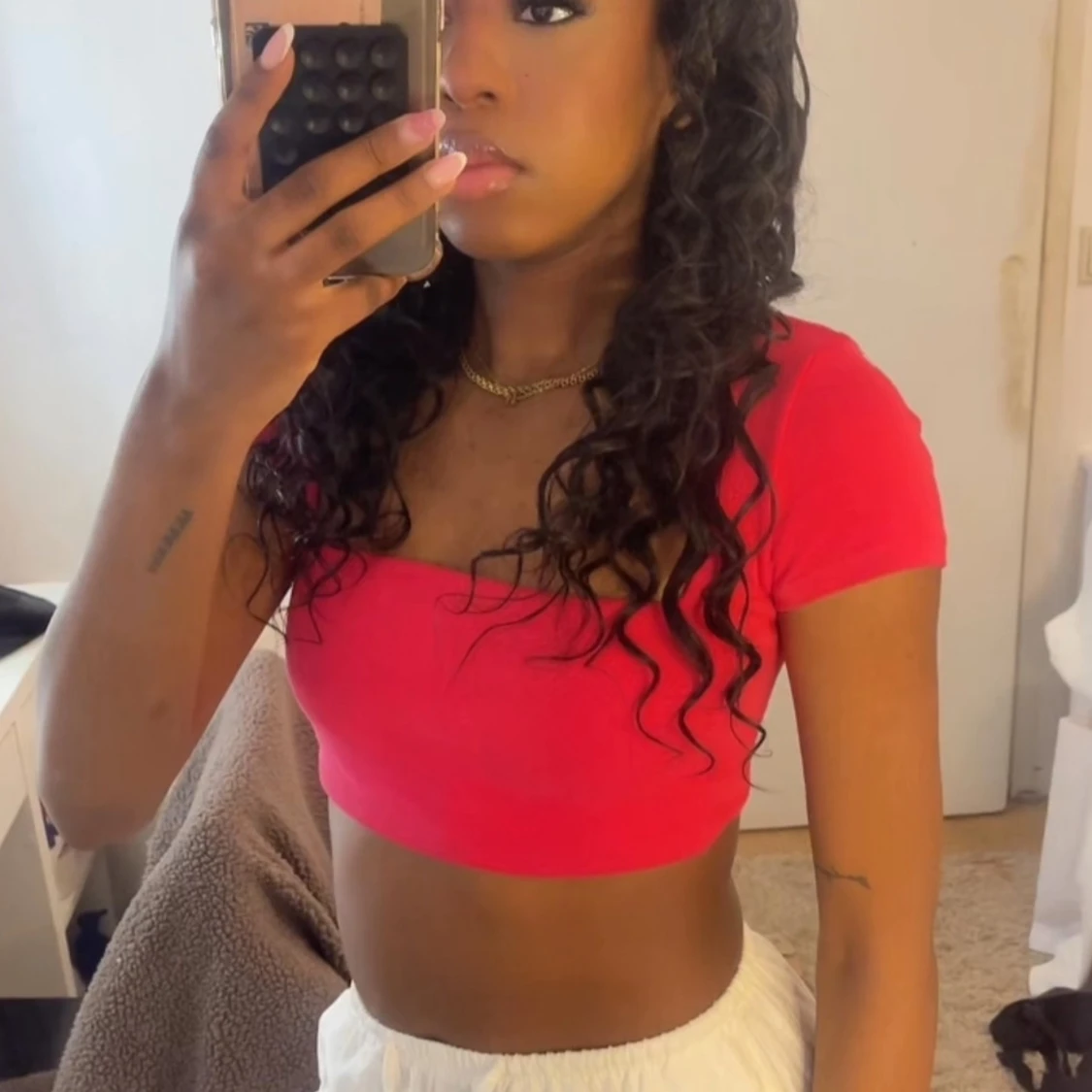 Rosa croppad topp - 1