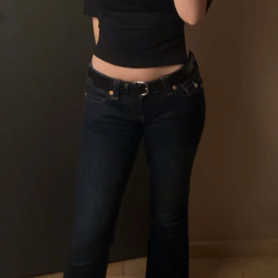 Mörkblå True Religion Joey Flare Jeans - 1