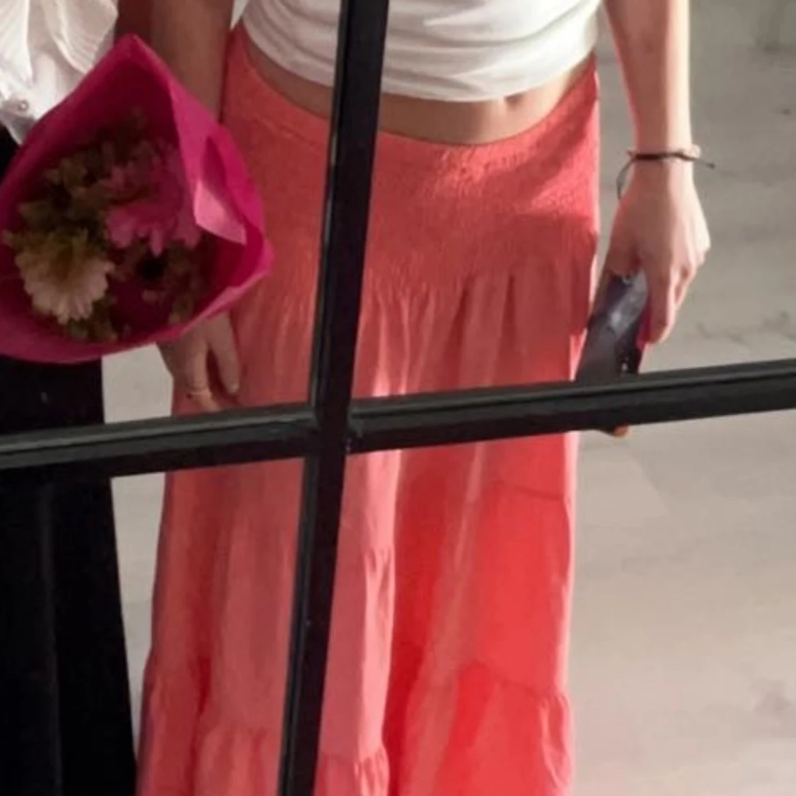 Korallfärgad långkjol