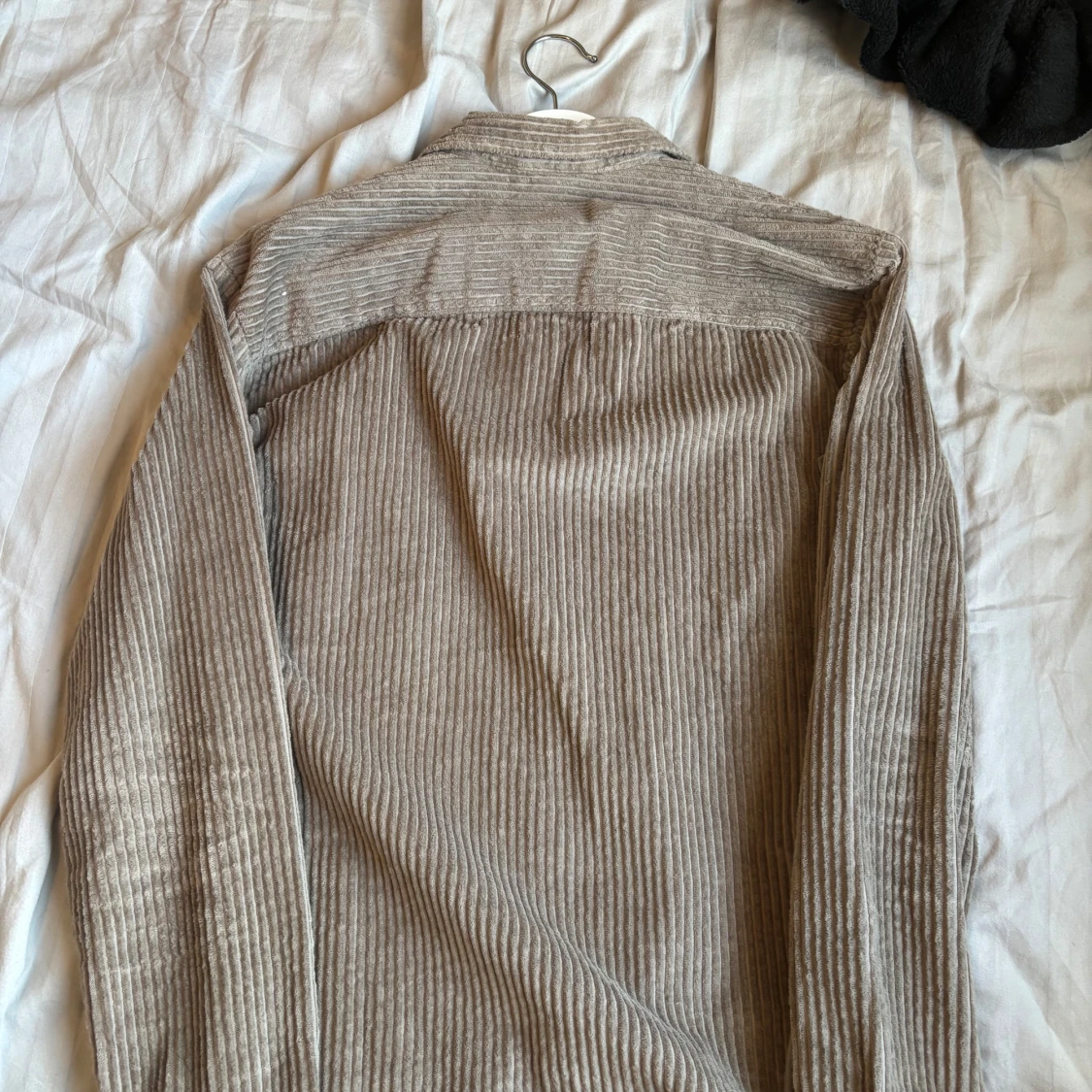 Beige manchesterjacka med dragkedja - 1