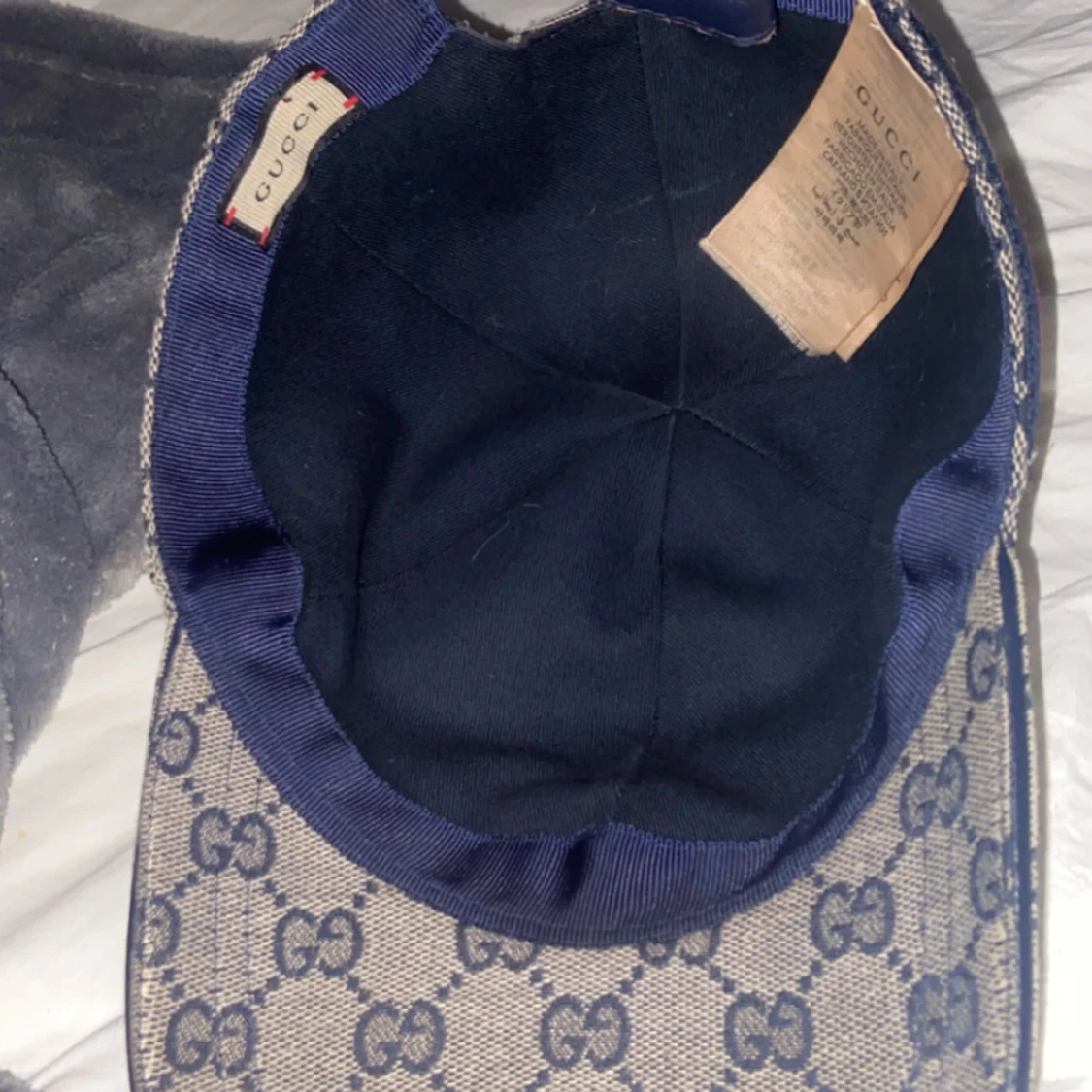 Beige gucci keps navy blue - 2