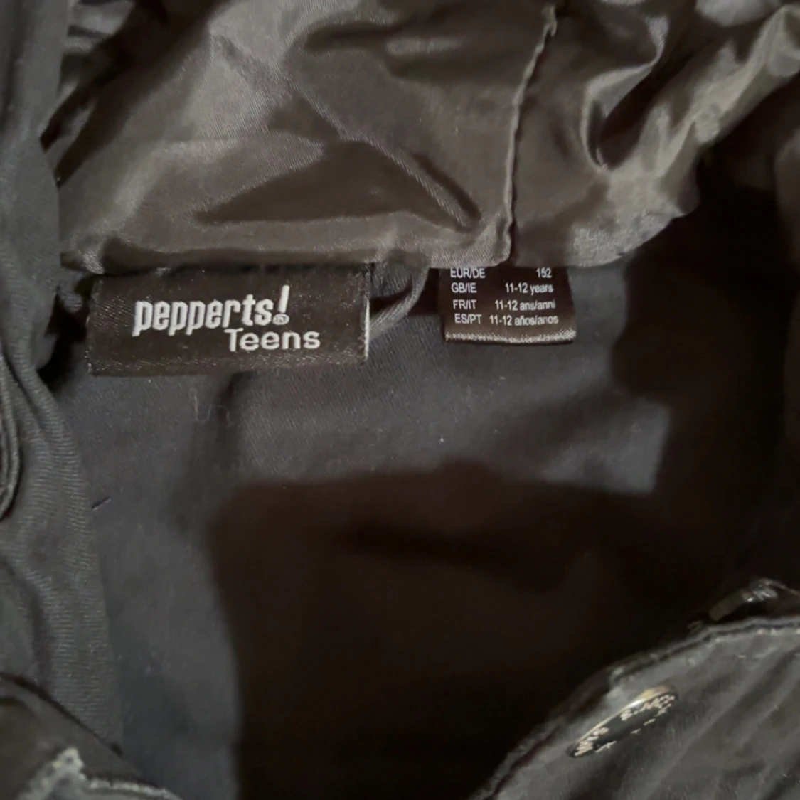 Svart parkajacka med fuskpäls från Pepperts! Teens - 1