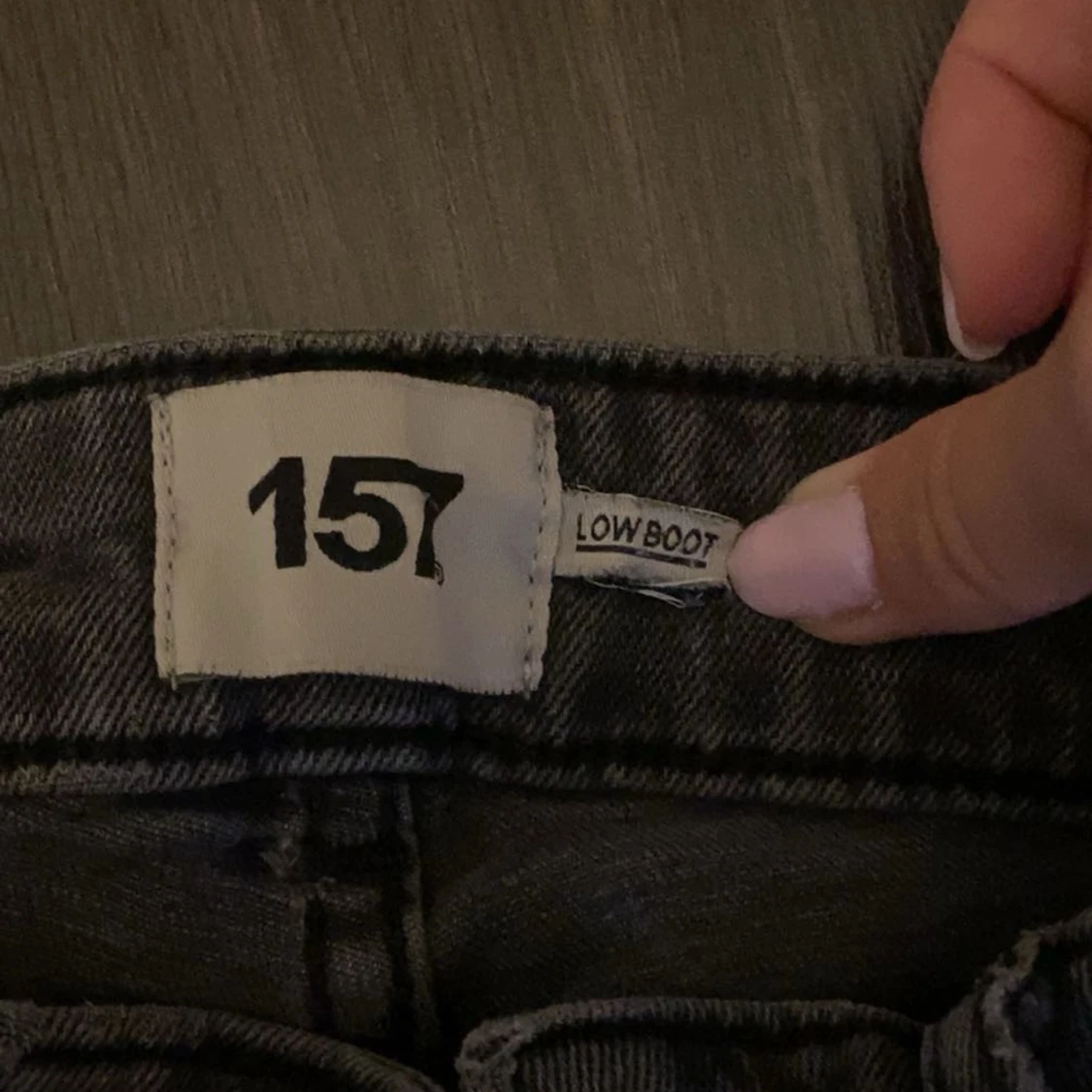 Grå bootcut jeans 157 XXS short - 2
