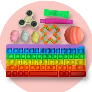 Fidget toys pack - Ljus rosa: 199kr. Lila: 175kr. Svart: 175kr.           Mörk rosa: 199kr. 