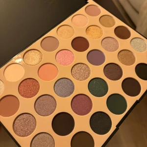 Ögonskuggspalett 35C Everyday Chic från Morphe - Stor ögonskuggspalett från Morphe med 35 olika nyanser. Paletten innehåller både matta och skimrande färger i jordnära toner, rosa, grönt och guld. Perfekt för att skapa både naturliga och mer dramatiska looks.
