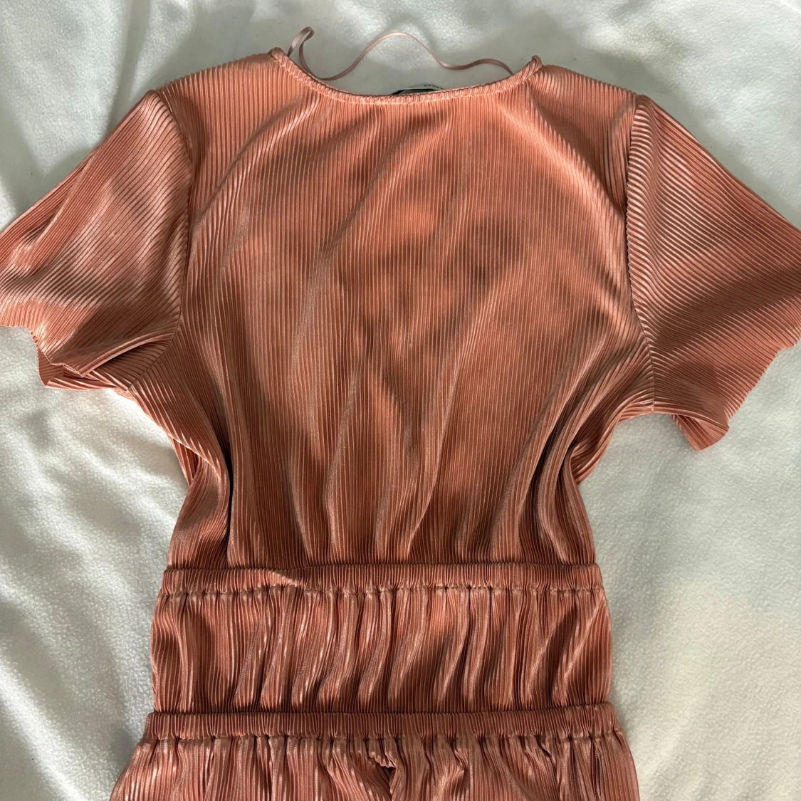 Rostfärgad omlottopp med knytband - 2