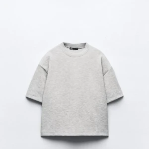 Grå t-shirt från Zara - Snygg mjuk grå t-shirt från zara knappt använd, stl L så den är oversize för mig som vanligtvis har S-M men sitter snyggt!