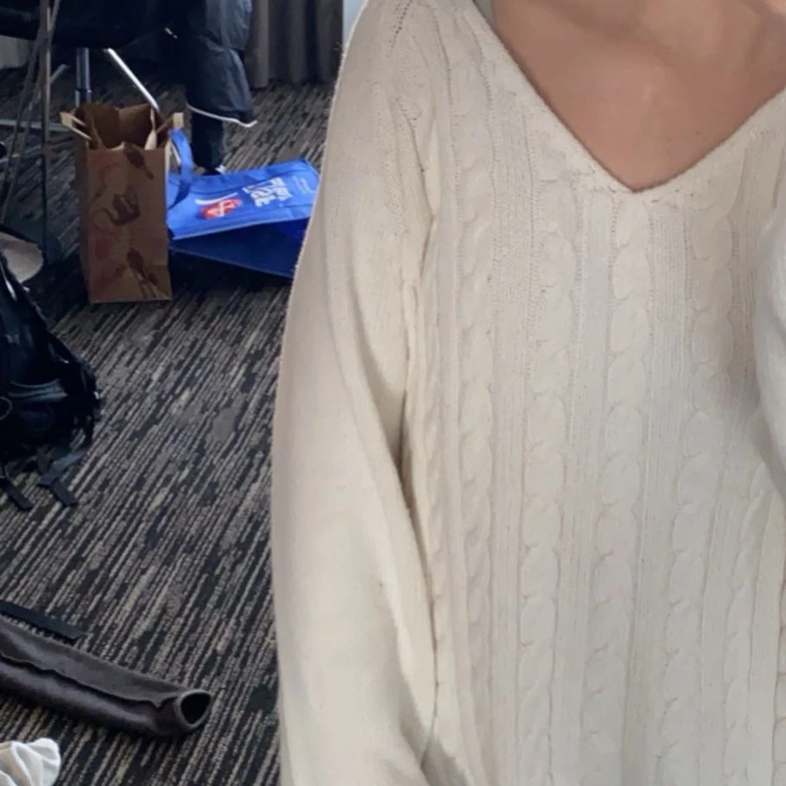 Vit stickad tröja från Route 66 - 93