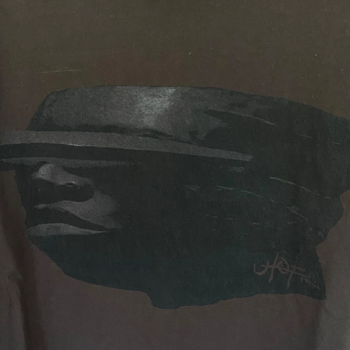 Brun t-shirt med tryck från Travis Scott - 91