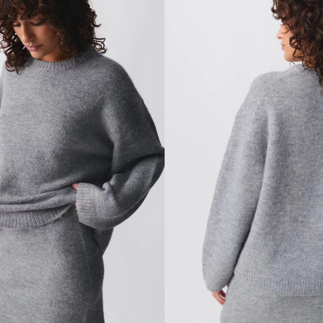 Fin grå stickad tröja från Gina Tricot  - 92