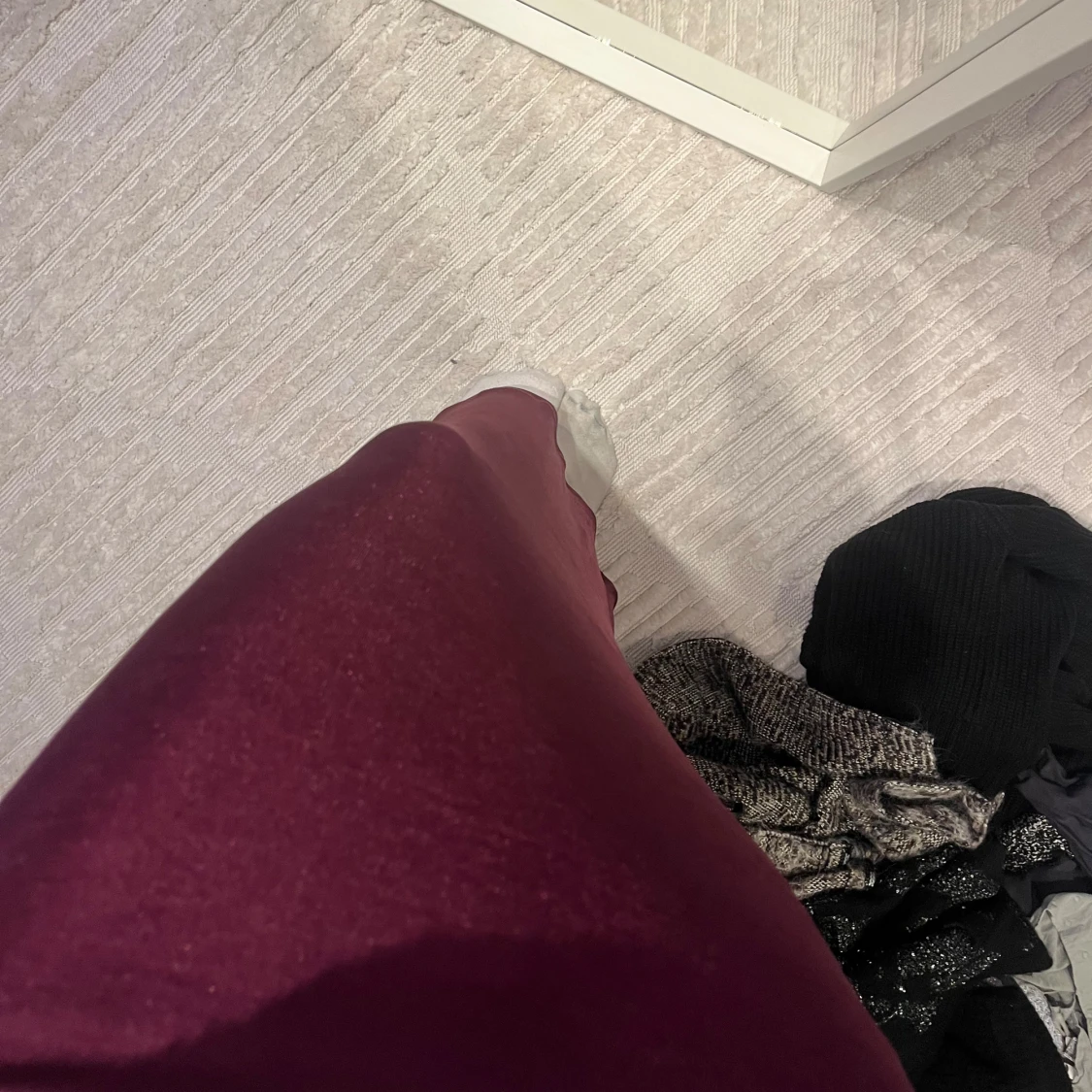 Vinröd långkjol - 93