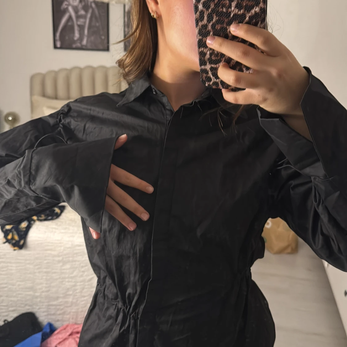 Svart klänning med dragkedja - 91