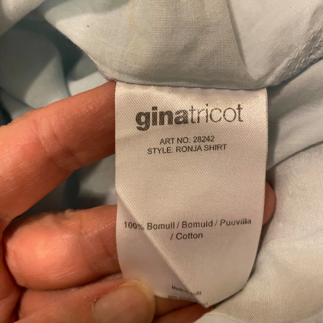 Ljusblå tunika från Gina Tricot strl 40 - 91