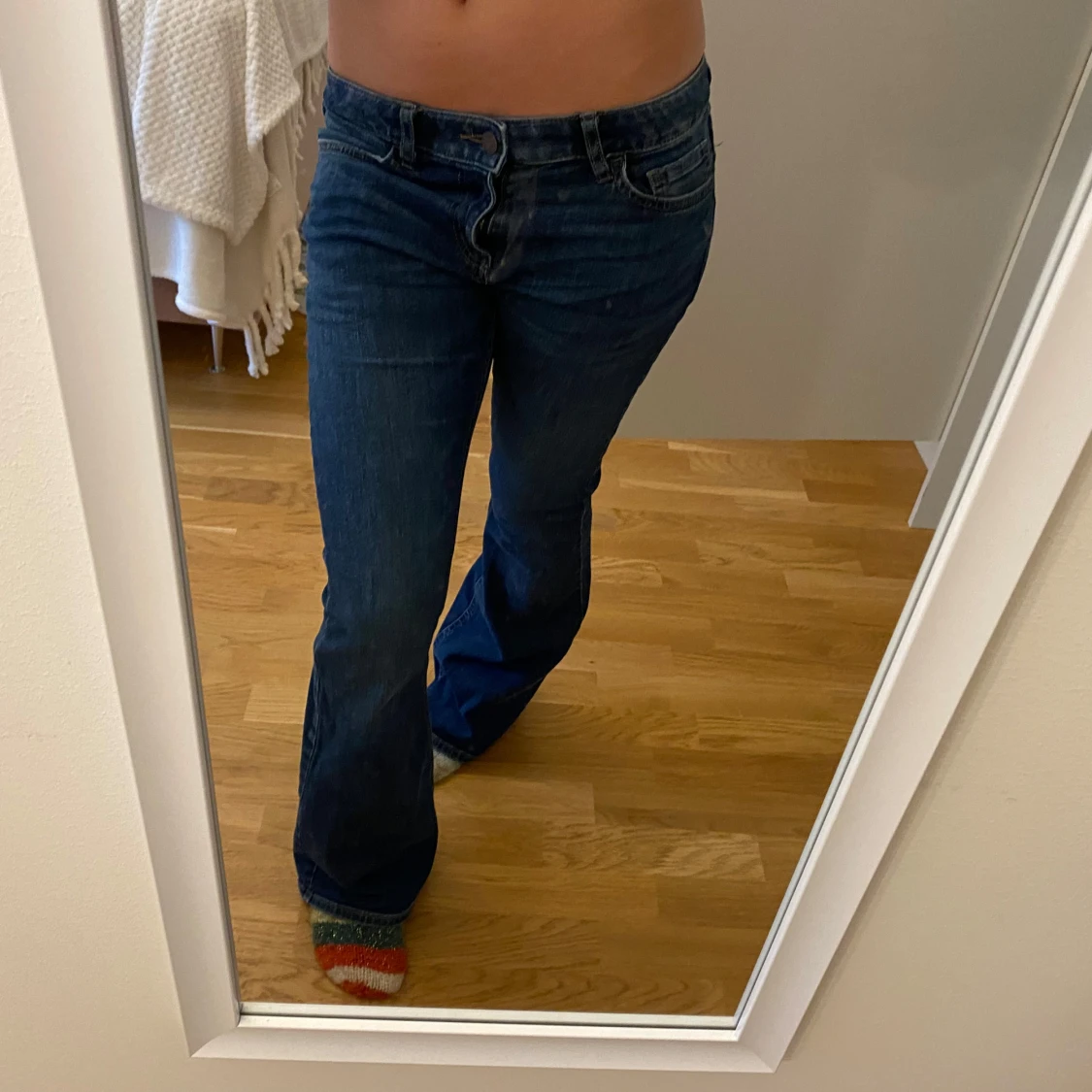 Lådmidjade bootcut jeans - 91