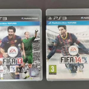 FIFA 13 och FIFA 14 för PS3 - Säljer två spel: FIFA 13 och FIFA 14 för PlayStation 3. Båda spelen erbjuder spännande fotbollsaction med realistisk grafik och uppdaterade lag. Perfekt för fotbollsfans som vill uppleva intensiva matcher och bygga sina egna lag i Ultimate Team.