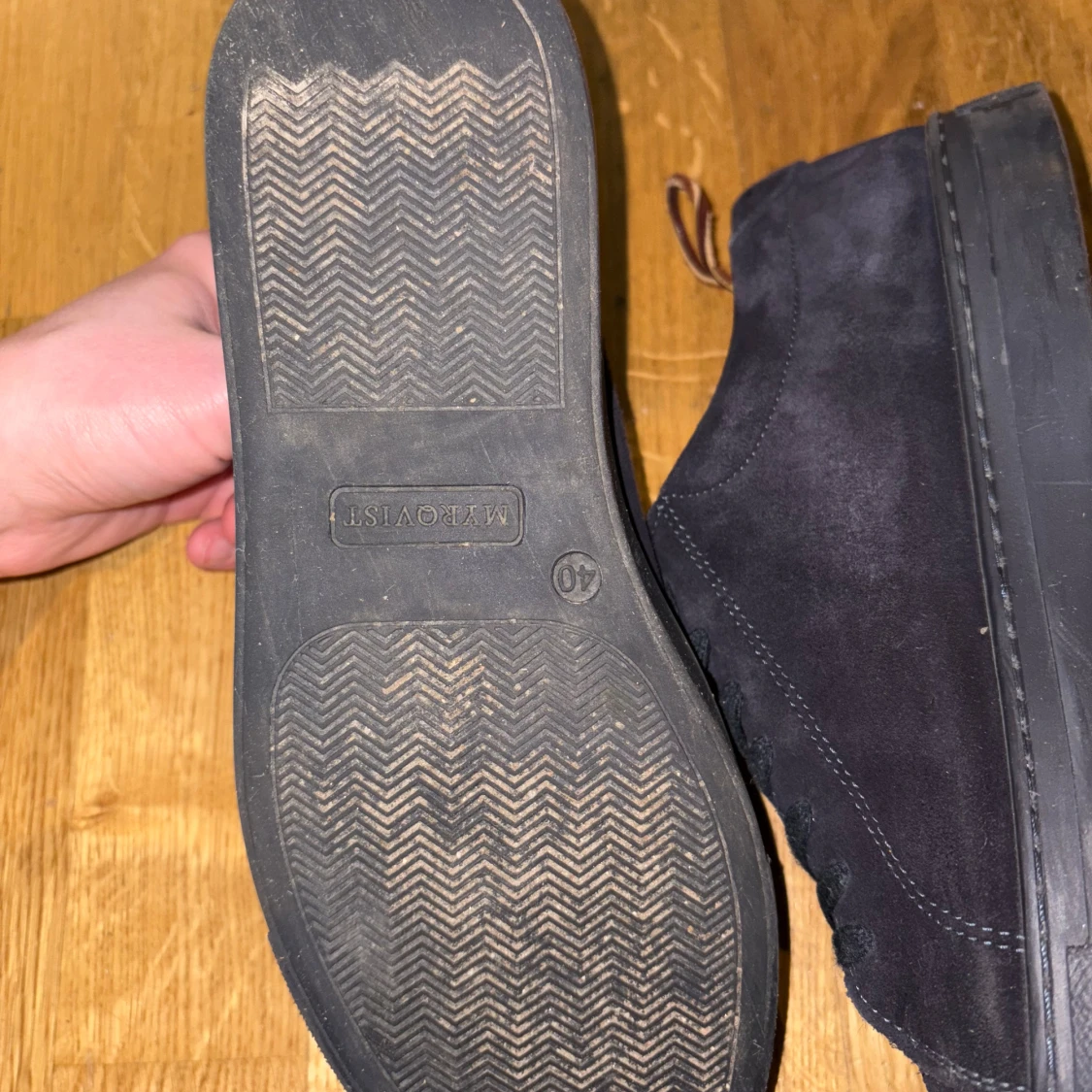 Blåa myrqvist skor - 3